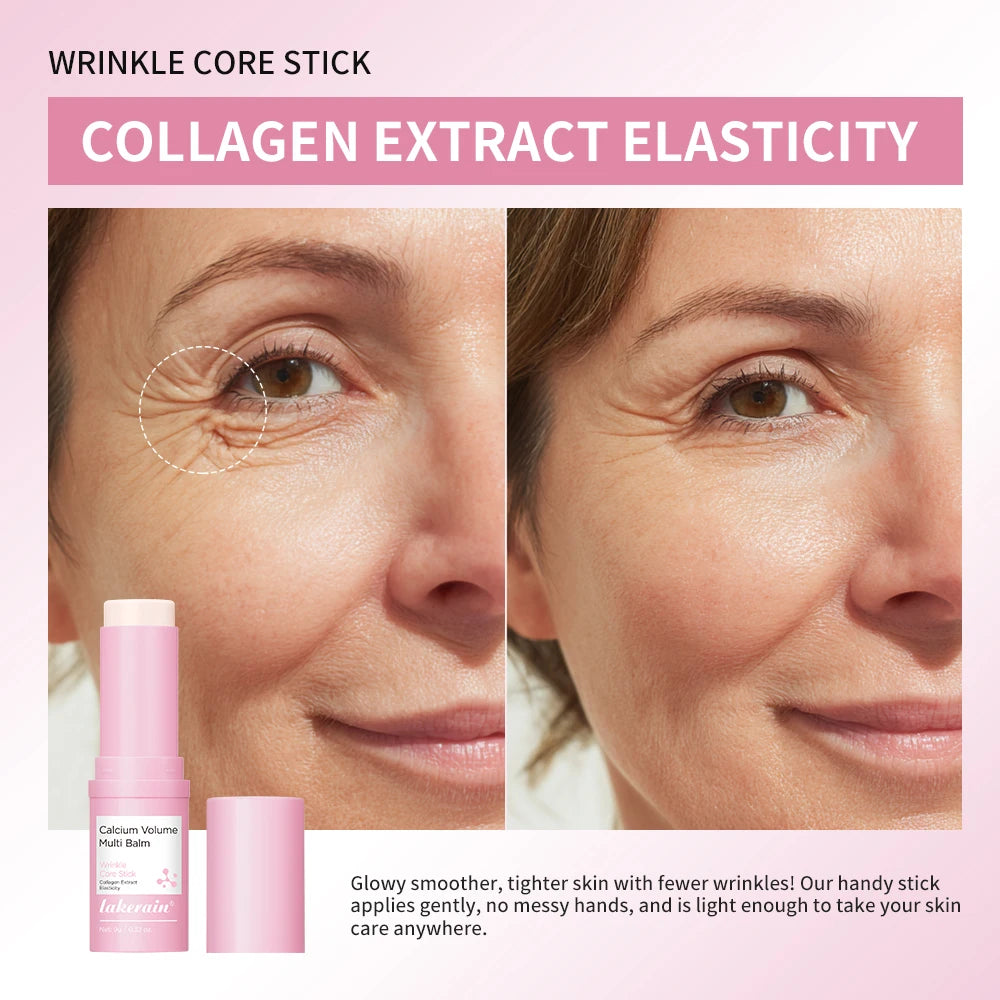 Calcium Collagen Vitamin D Eye Stick Balm Tightens Skin Care Anti Aging Anti Dark Circle Reduces Eye Bags Wrinkles Tear Trough