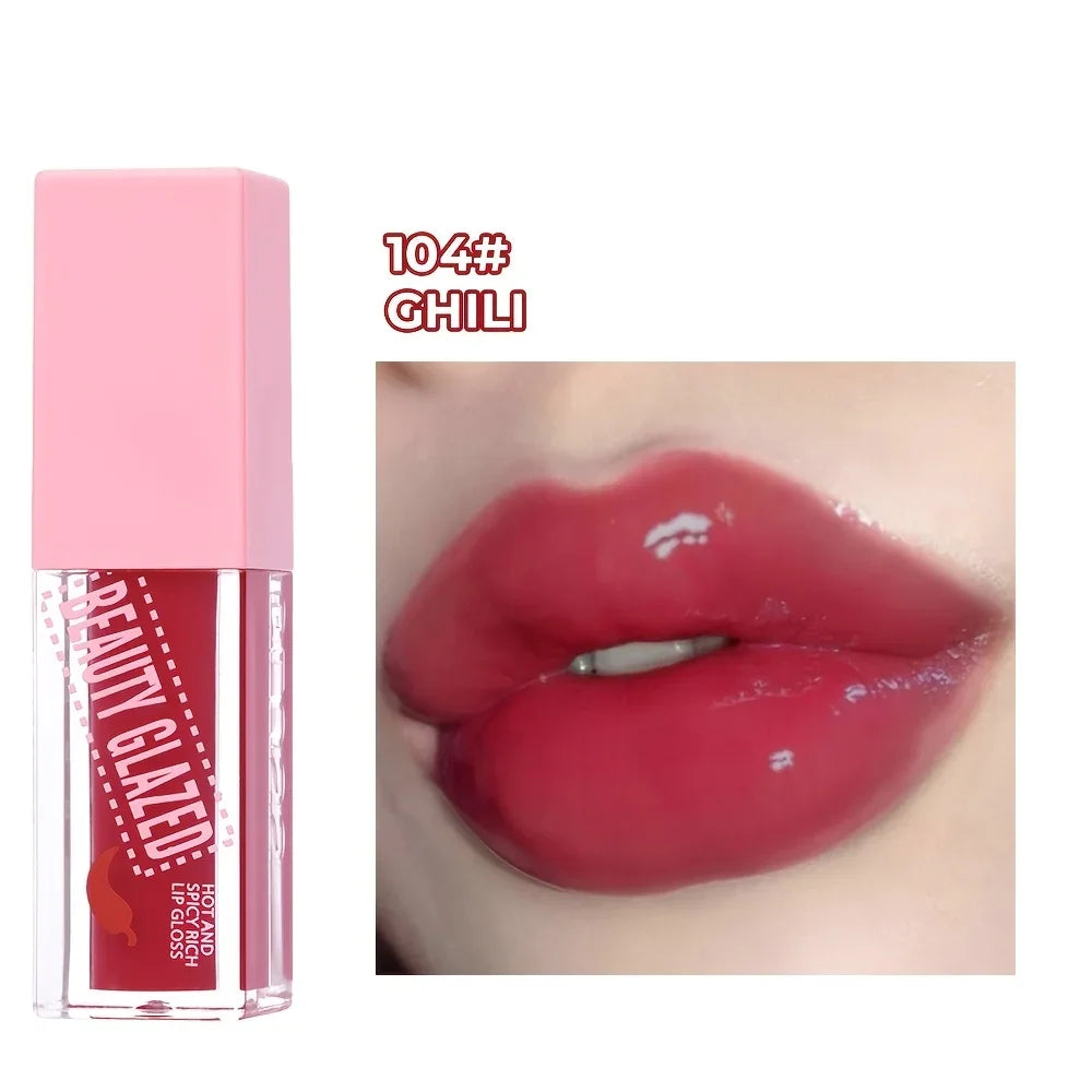 BEAUTY GLAZED Chili Lip Plumper Oil Serum Instant Long Lasting Volumising Essence Oil Sexy Lip Balm