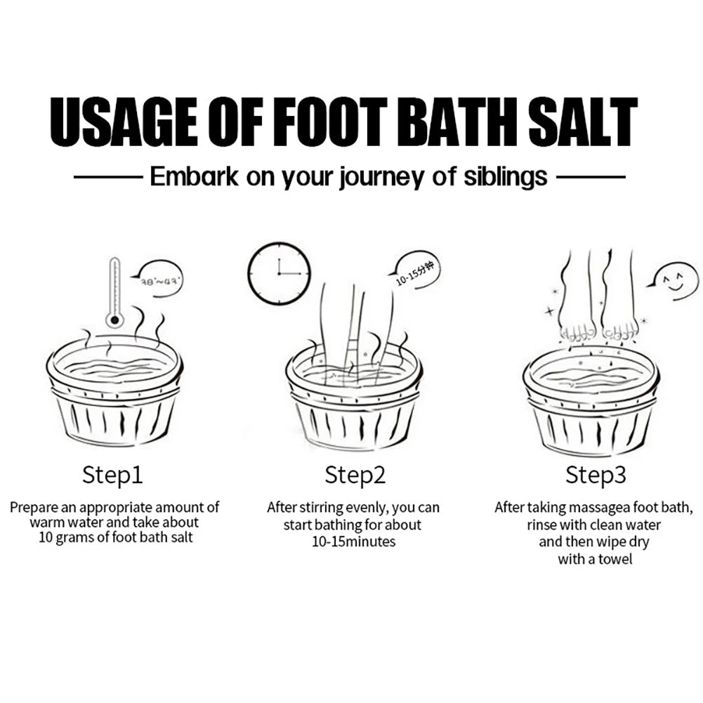 60g Rose Infused Sea Salt Bath Salt Removes Dead Skin Rich In Rose Extract Deep Cleansing Soak Salt for Manicure Pedicure