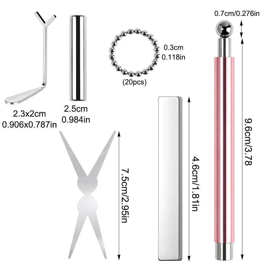 1/6Pcs Cat Eye Nail Magnet Tool Set Cat Eye Heart Magnets Nail Magnet Stick Cat Eye Gel Polish Magnets Tools Manicure