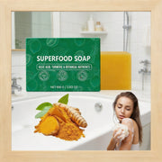 1/2PCS Turmeric Lemon Soap for Dark Spots Removal Skin Brightening Face Body Wash Deep Cleansing Nourishing Hyperpigmentation Ca