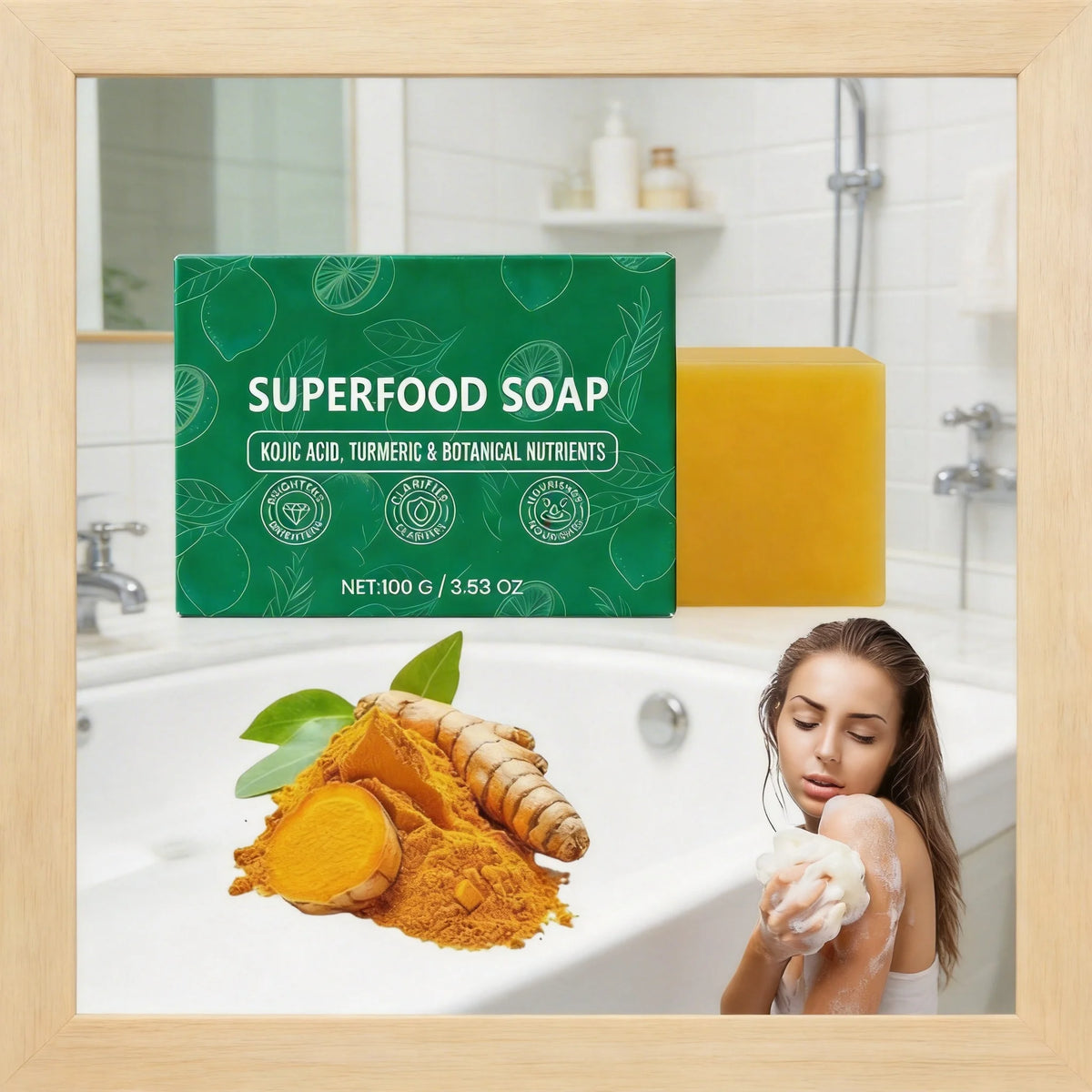1/2PCS Turmeric Lemon Soap for Dark Spots Removal Skin Brightening Face Body Wash Deep Cleansing Nourishing Hyperpigmentation Ca