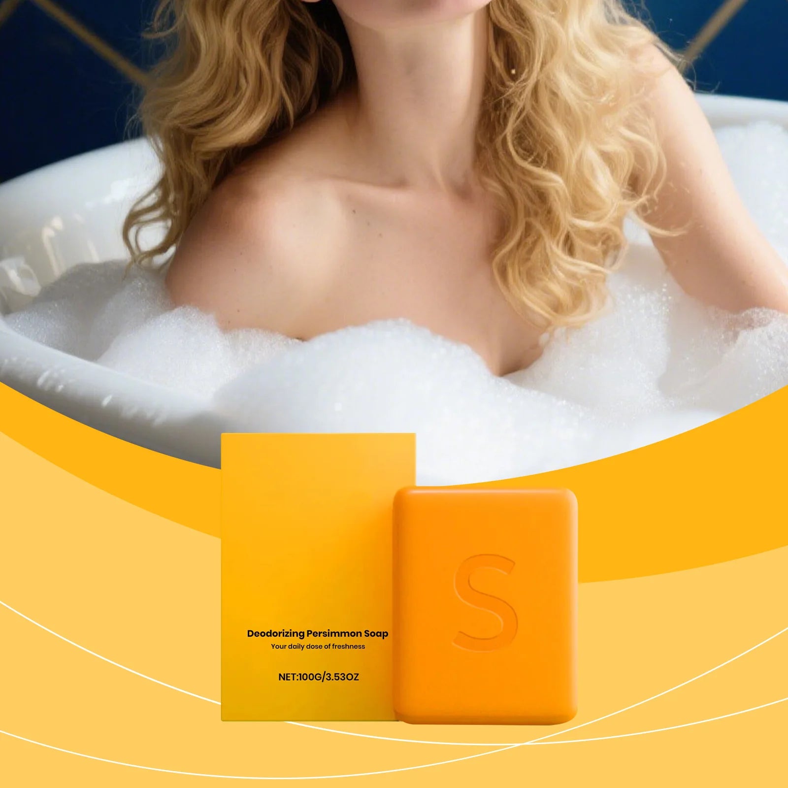 Persimmon Body Cleansing Soap Keep Brightening Improve Odor Deeply Nourish Reduce Dark Acne Removal Care Soap For Women Man 100g