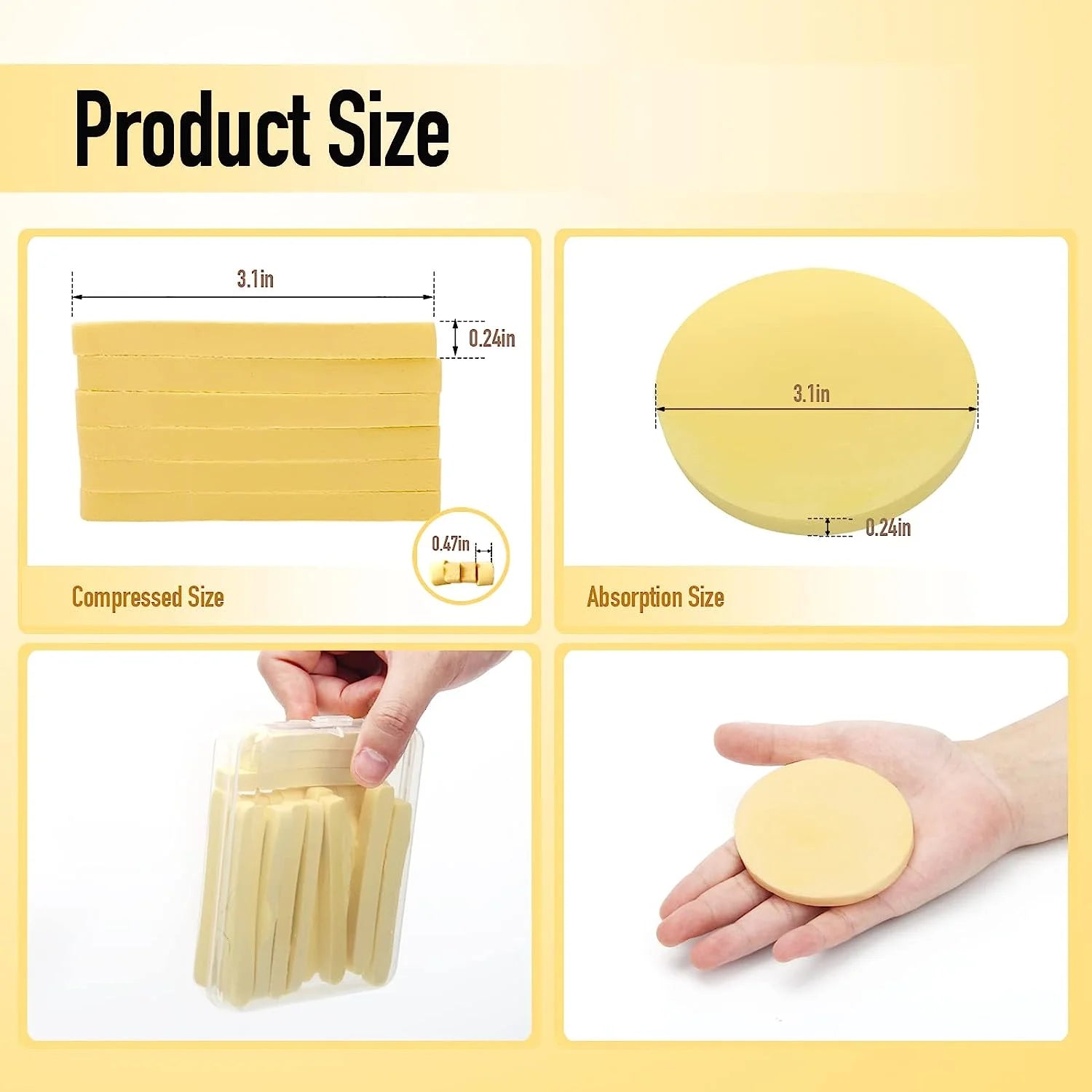 Compressed Round Facial Cleansing Sponges Cleaning Brushes Cleanse Tools Makeup Remover Wipes Finger
