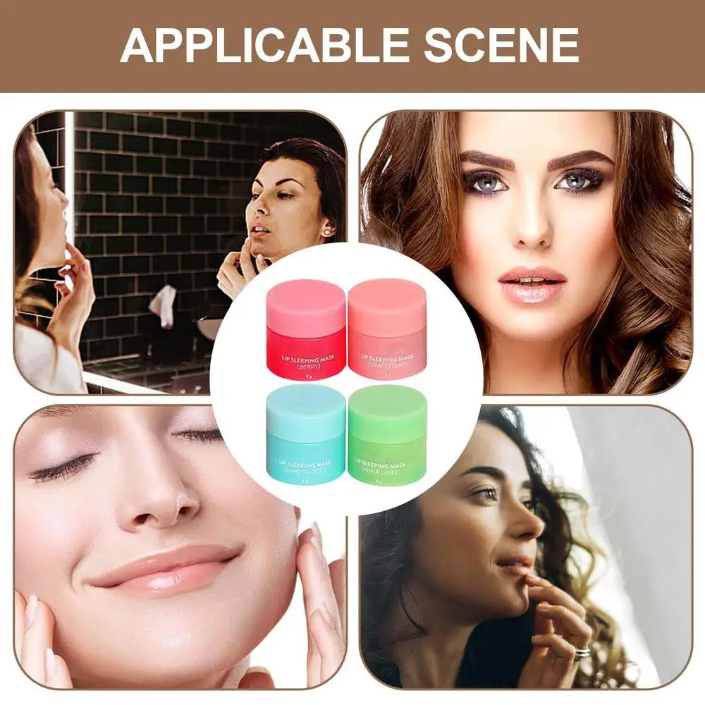 4pcs Lip Sleeping Masque Nourishing Moisturizing Sleep Lip Masque Moisturizing Nourish Lip Balm Fade Lip Lines Lip Care Lip Mask