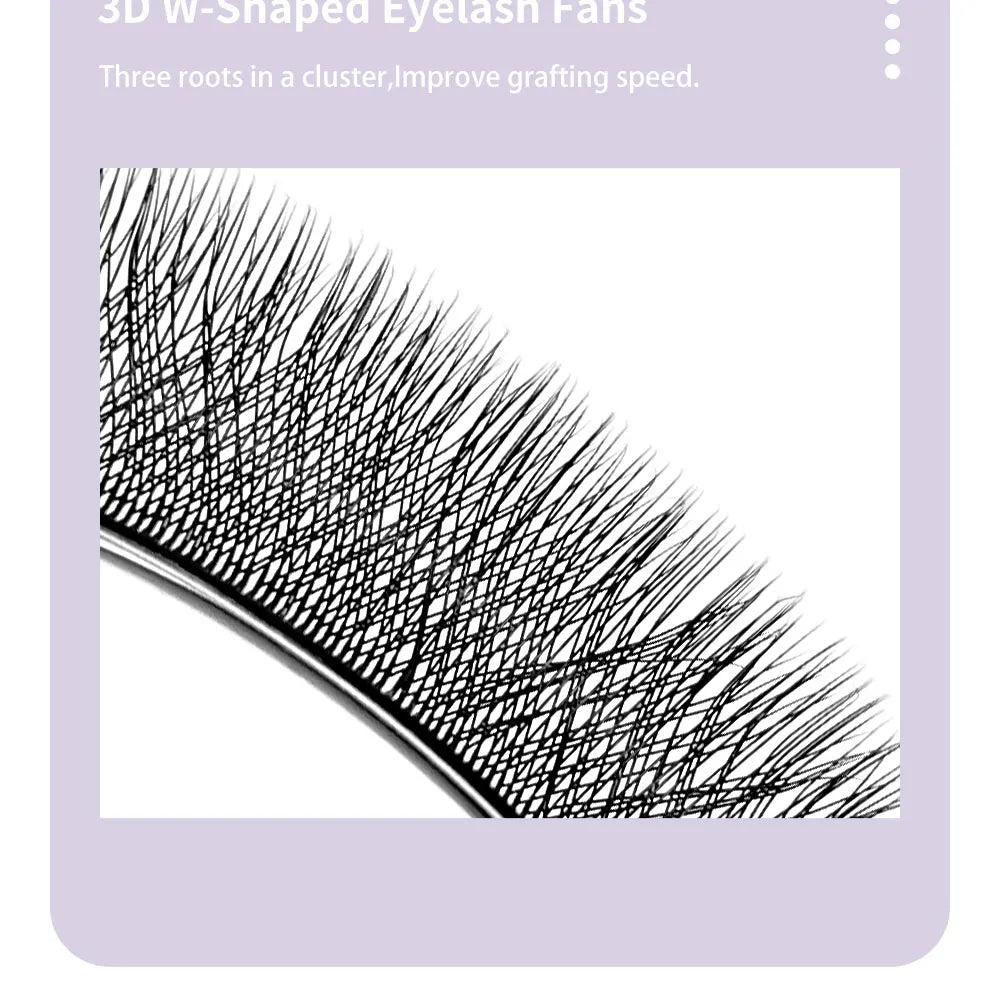 DIYDAY W Shape Eyelash Extension 3d 4d 5d 6d 7d 8d W-Shaped Eyelashes Premade Fans Individual BASF Mink Faux Lashes