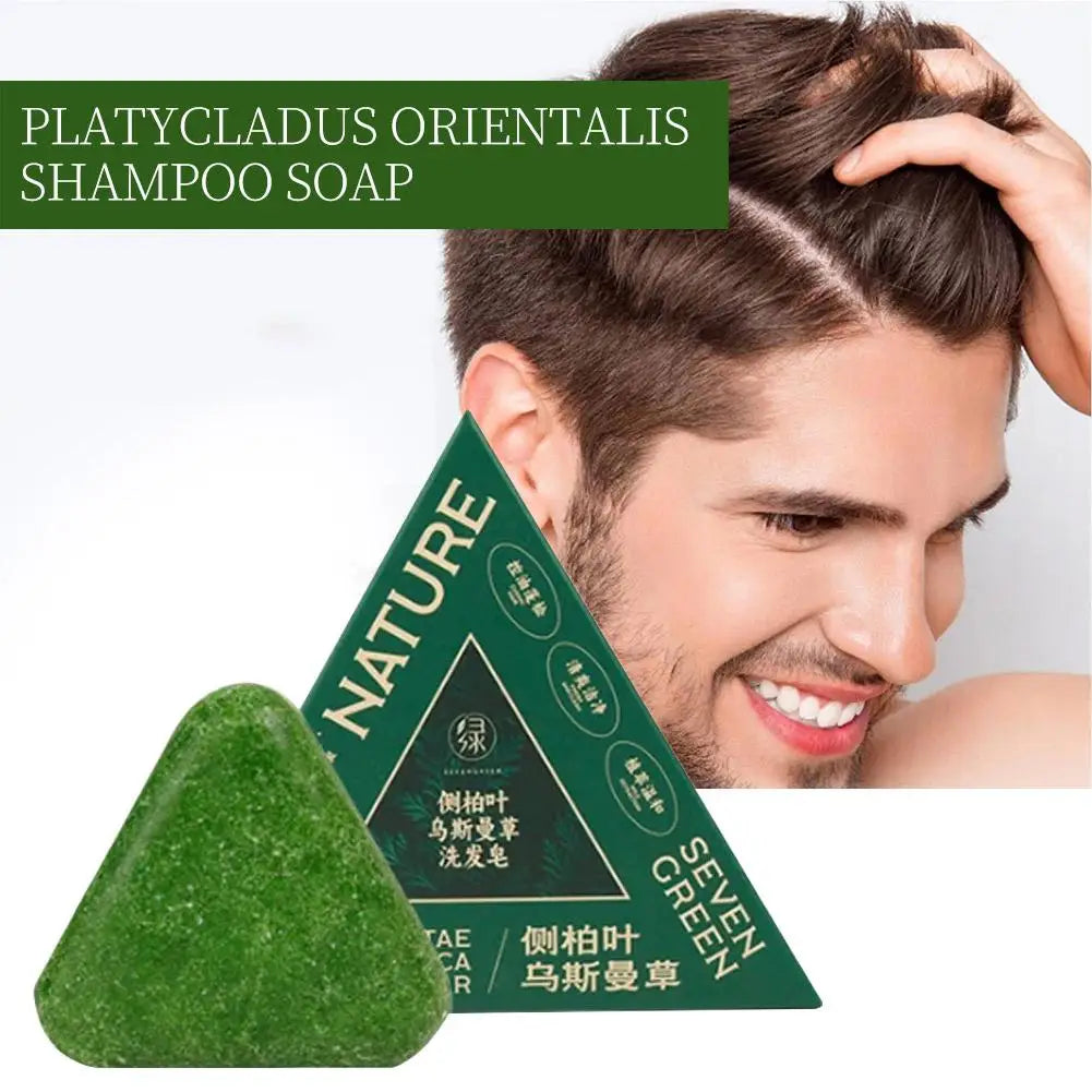 Original Platycladi Usman grass handmade shampoo soap Polygonum multiflorum anti-removal solid hair nourishing hair control oil