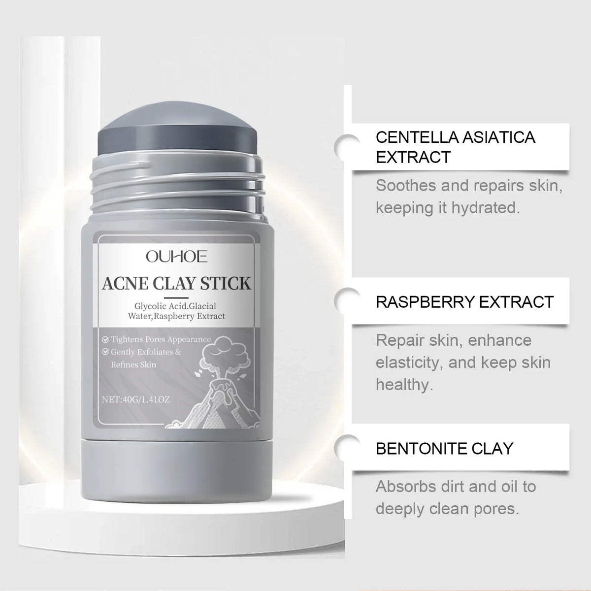 Pore Cleaning Clay Mask Mud Shrinking Pores Moisturizer Hydrating Exfoliating Oil Control Blackhead Pimple Acne Treatment Mask