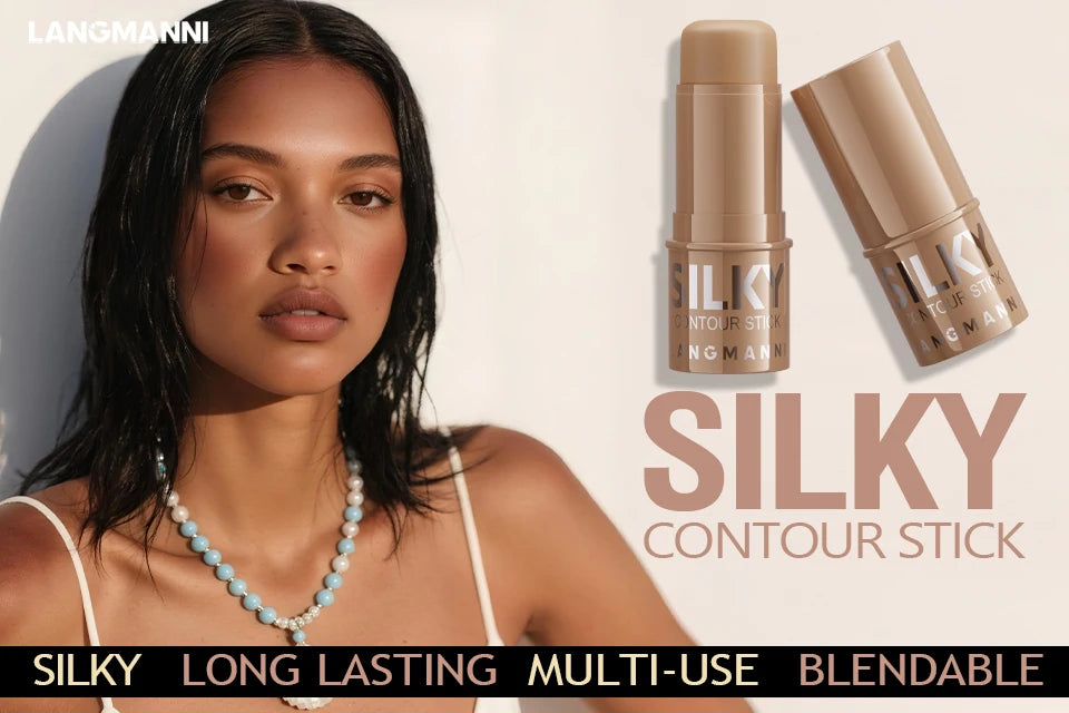 LANGMANNI Tri-Color Multi-Functional Face Brightening Contour Stick Contouring & Brightening Skin-Perfecting Stick
