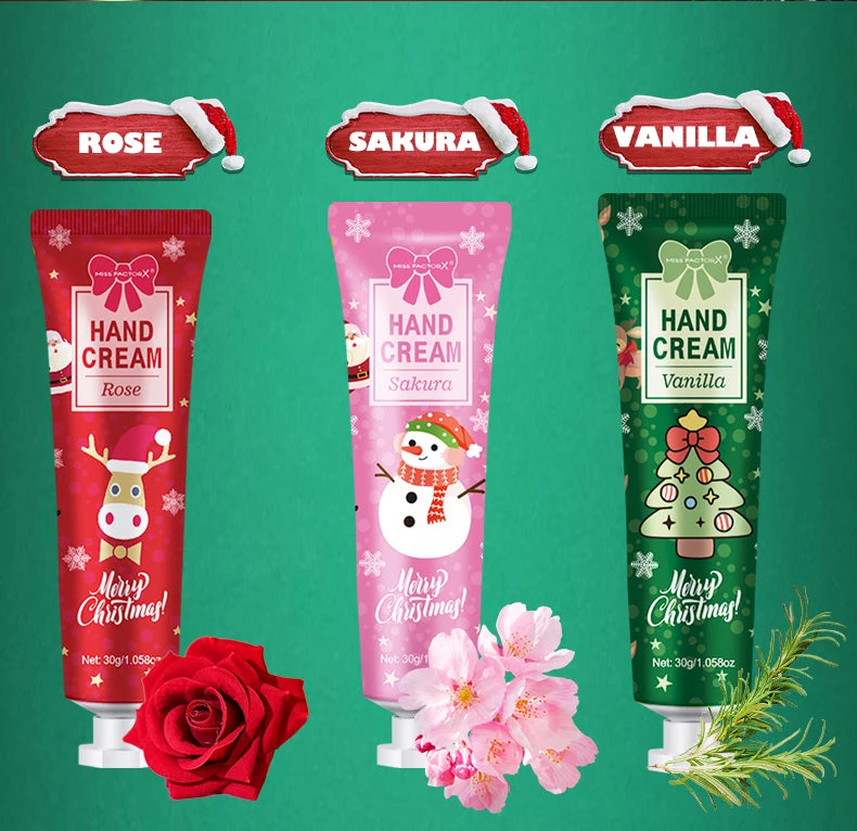 Christmas Gift 5/Box Hand Cream Set, Cream Texture, Hand Cream Travel Pack, Durable Moisturizer-30g/Piece Gift for Women