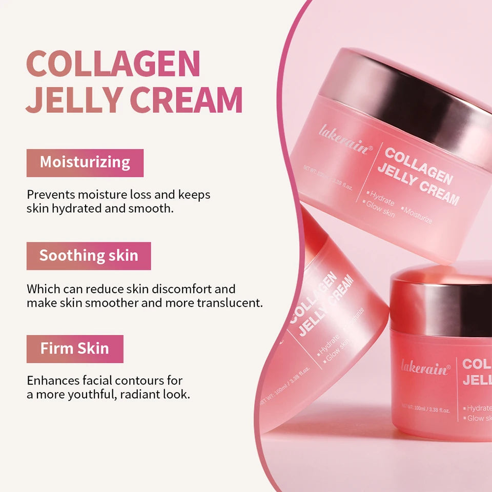Deep Hydrating Collagen Jelly Cream Moisturizing Tightening Soothing Anti-Aging Firmness Hydration Cream Skincare Cosmetics