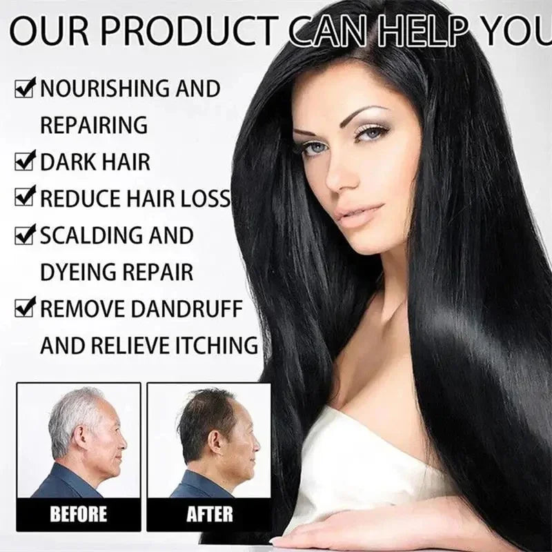 Pure Natural Herbal Hair Dye Shampoo 5 Minutes Change Hairs Color Non-irritating Repair Gray White Fashion Hair Care Women Men