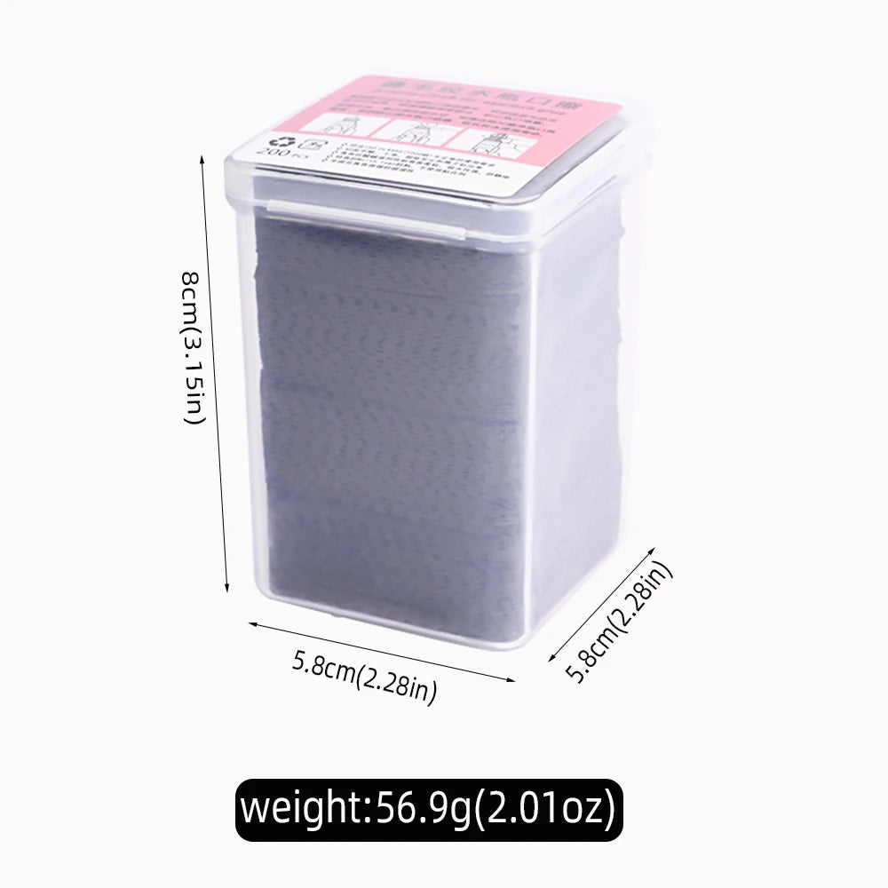 300/200/100Pcs Lint Free Cotton Pads Nail Polish Remover Pink Purple Eye Lash Glue Easy Removal Cleaning Pad for Nails Salon DIY