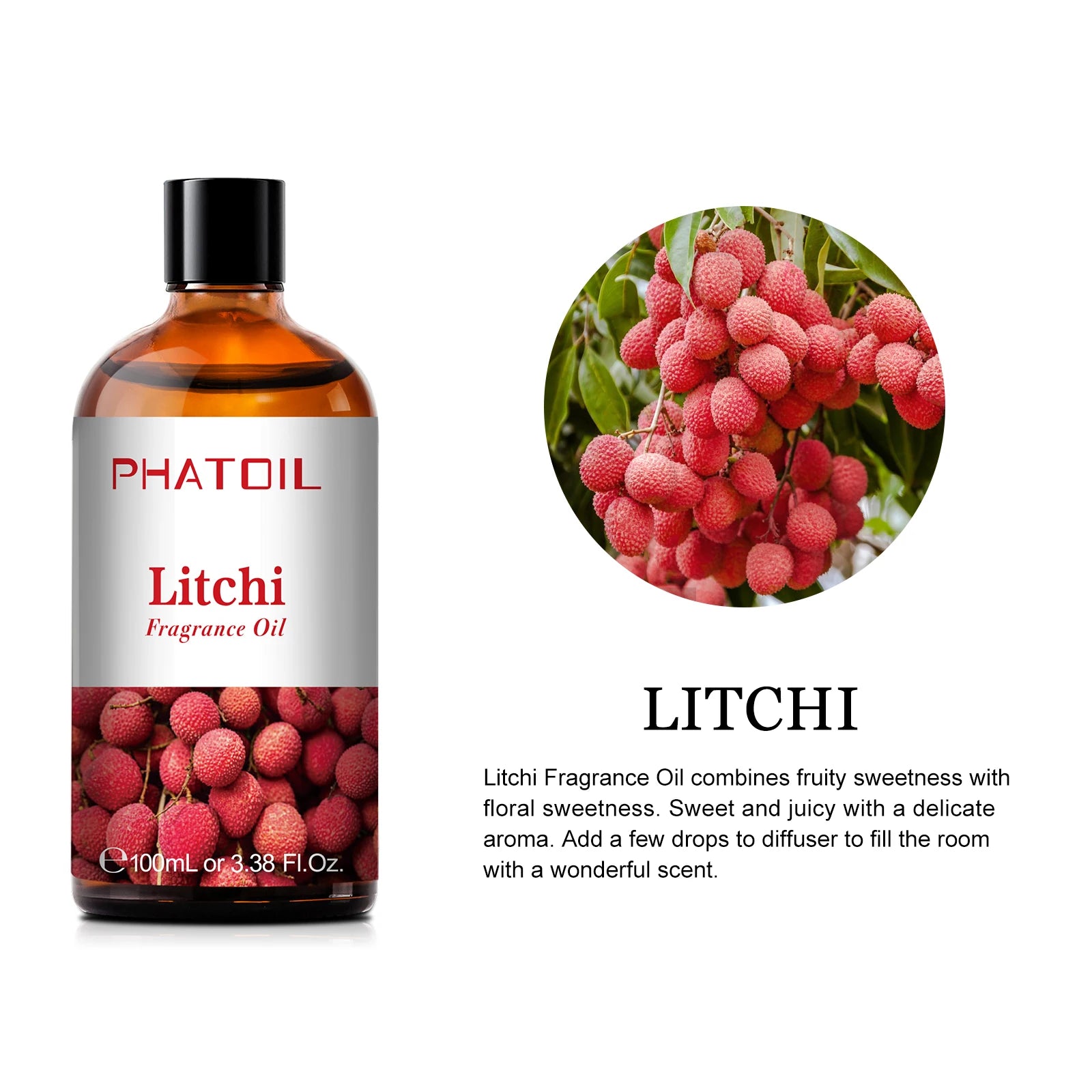 Phatoil 100ml Blueberry Fragrance Oils Coconut Vanilla Green Apple Mango Cranberry Strawberry Grape Guava Cherry Esssential Oils