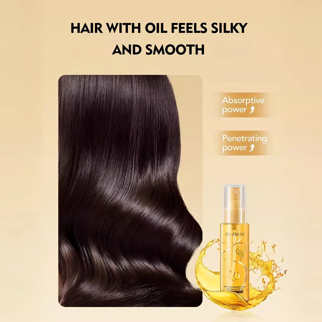Fragrant hair care essential oil spray, fragrant hair conditioner, smooth and anti-frizz hair care essential oil, moisturizing and nourishing, long-lasting fragrance hair care essential oil spray 100ml/bottle - 1 bottle