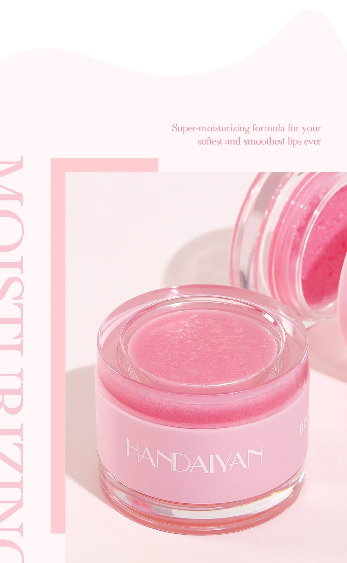 HANDAIYAN 2-in-1 Lip Exfoliator & Moisturizer Sugar Scrub Lip Repair Mask Lipbalm Double Lip Care Effected Lip Scrub Balm