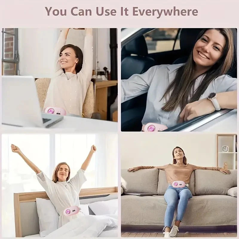 USB charging portable menstrual heating pad, menstrual abdominal and waist heating massage pad, electric heating waist belt