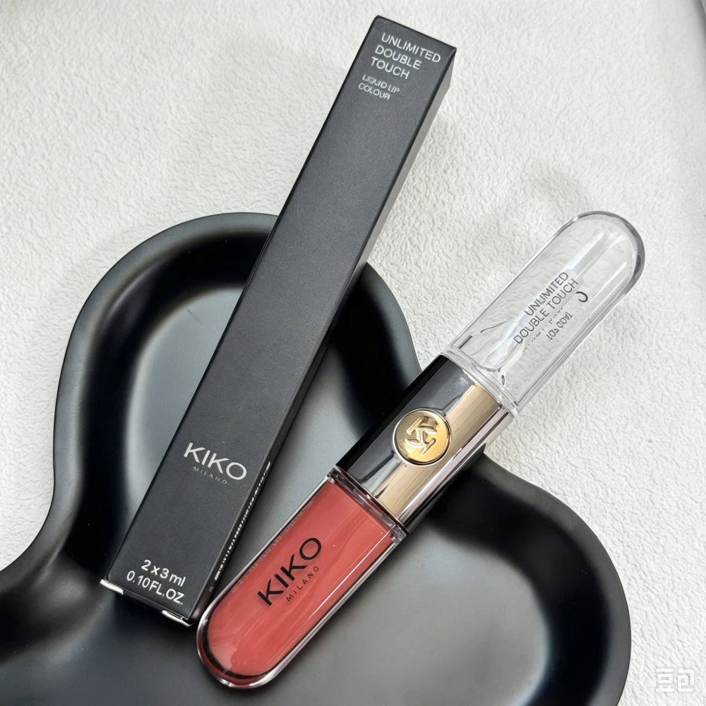 Luxury KIKO Milano Unlimited Double Touch 103 Milk Tea Double Headed Lipstick Mirror Non-Stick Long-Lasting Moisturizing Daily
