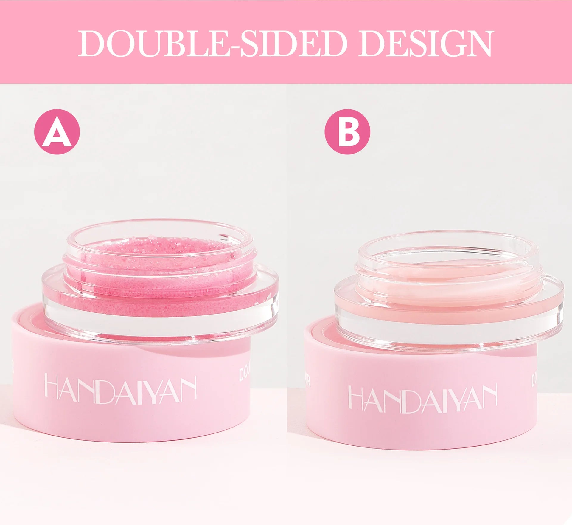 HANDAIYAN 2in1 Lip Scrub Balm Exfoliator Moisturizer Repair Mask Sugar Care Double Effected Hydrating Treatment