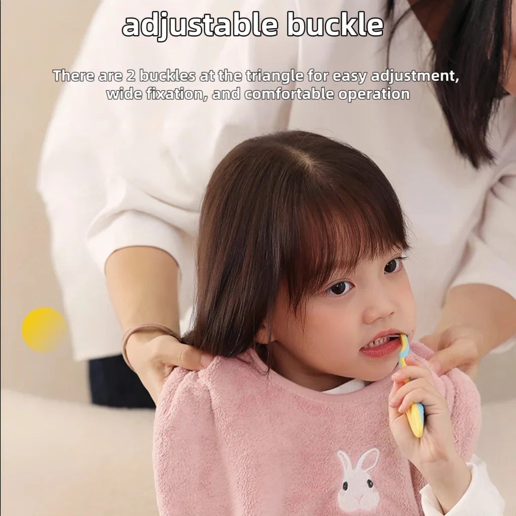 Children's Grooming Bib, 0 Fluorescent Agent, Soft and Skin Friendly Towel, Waterproof Brush Towel, Face Towel, Waterproof Bib,