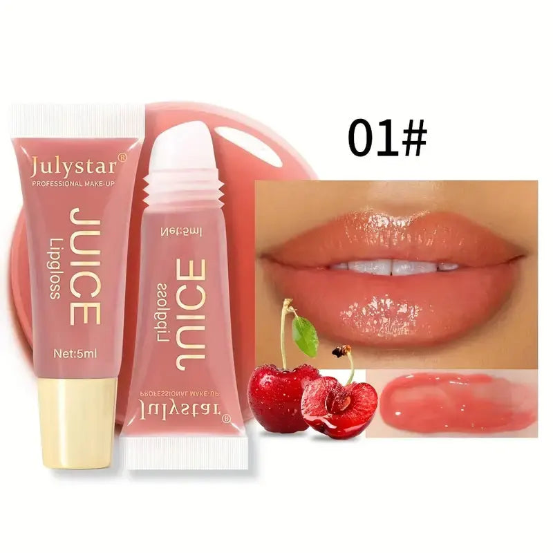 Watery Crystal Clear Jelly Lip Oil Lip Balm Moisturizing And Smoothing Lip Lines Jelly Pout Lip Gloss Glass Lip Fruit Scent