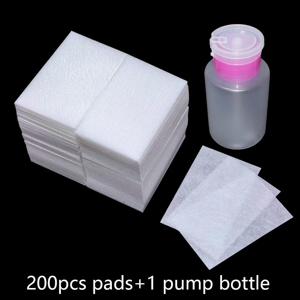 100/200/300Pcs Nail Wipe Cotton Pads Gel Nail Polish Acrylic Remover Lint Free Cotton Nail Wipes