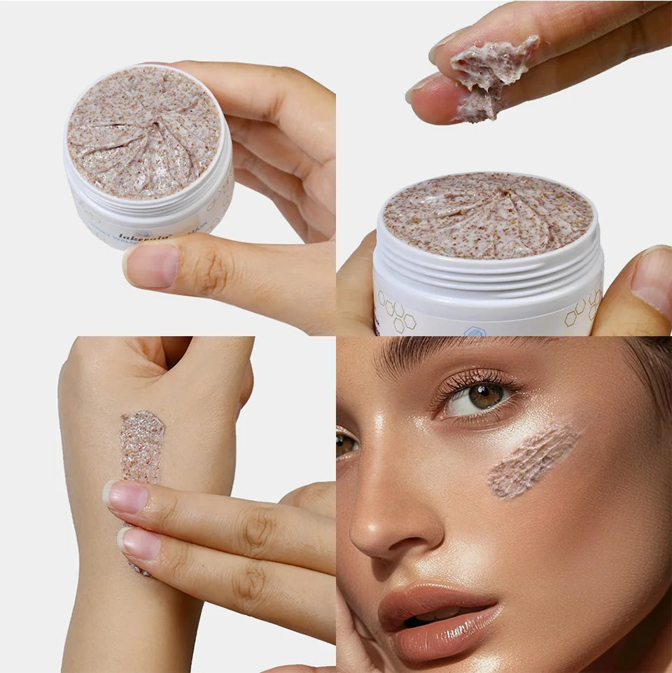 Facial Scrub & Face Exfoliator Mask Skin CareMoisturizing brightening Nourishing Cleansing Honey Walnut Facial Exfoliants Mask
