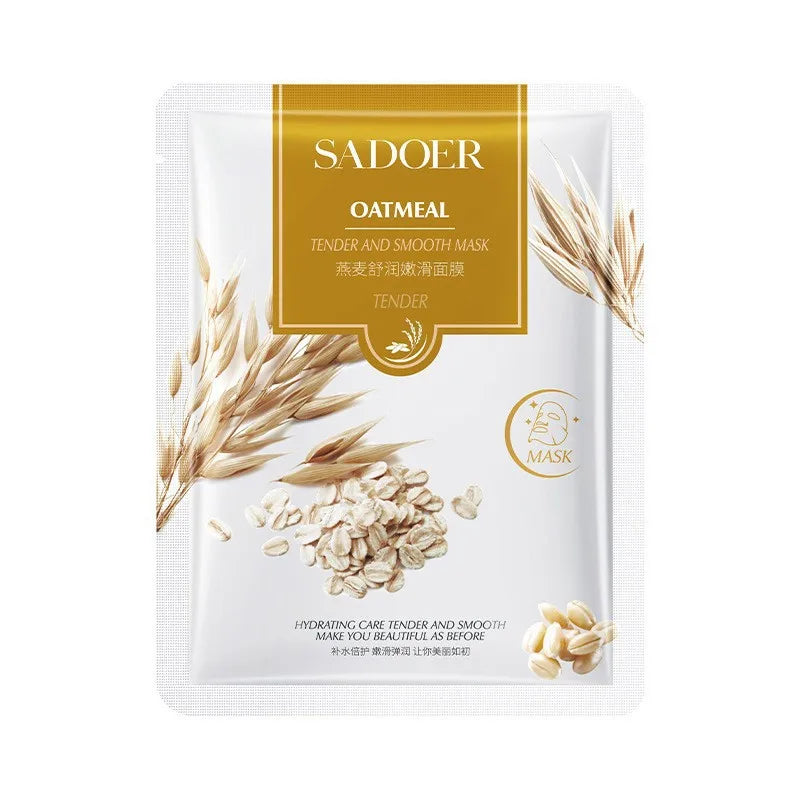 Oatmeal Soothing and Smoothing Mask, Glycerin, Sodium Hyaluronate Benefits the Skin, Provides a Watery, Translucent, and Comfortable Texture, Hydrates and Moisturizes, Provides Water-Based Care for the Skin, Helps Improve Dry