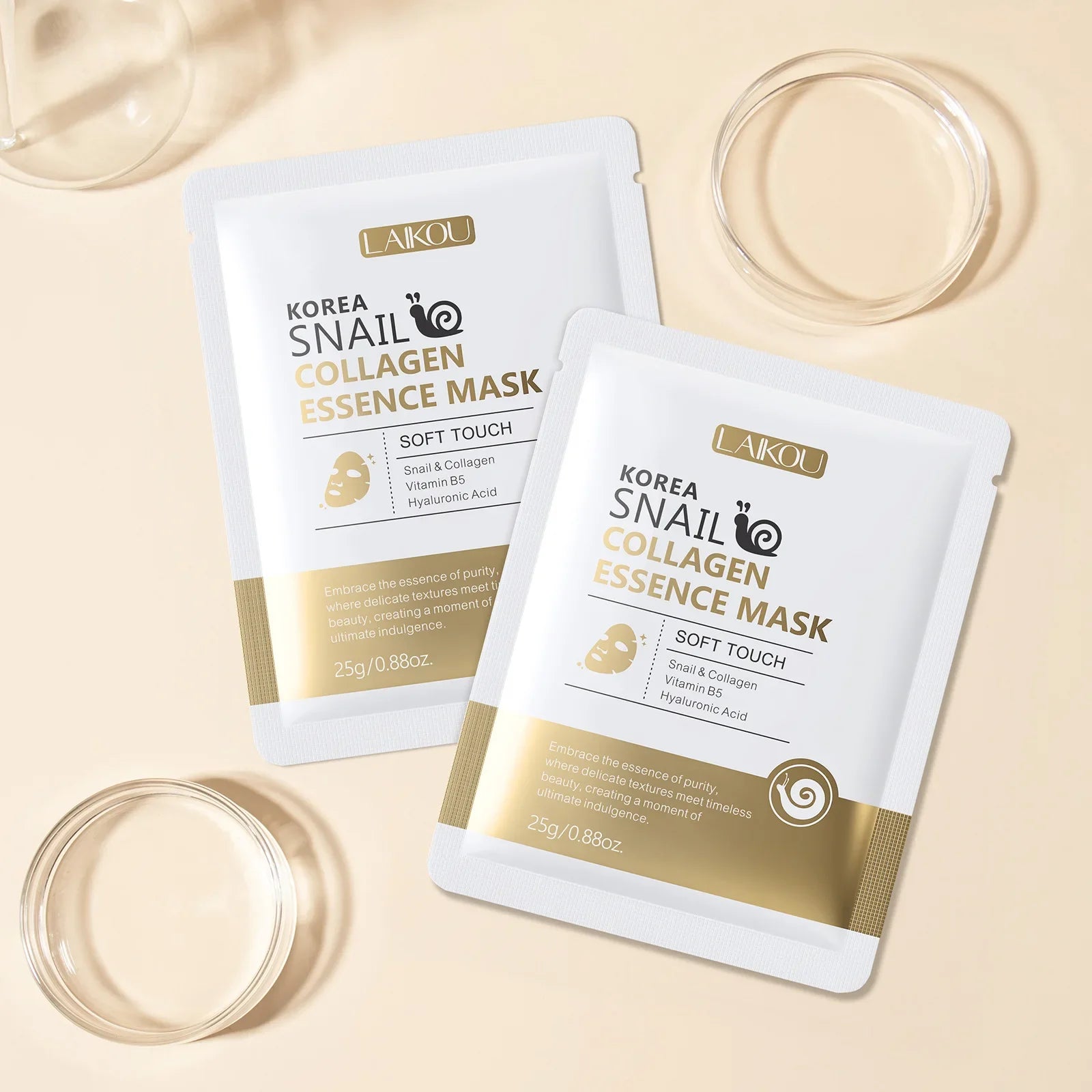 Snail Mucin & Protein Sheet Mask,Anti-Aging & Repair Face Mask,Hydrating Firming Essence Mask for Wrinkles and Pores,5/10/20 PCS