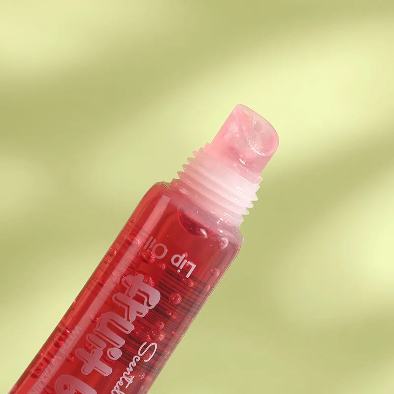 6Pcs Fruity Flavor Watery Glossy Lip Gloss Set Clear Lip Gel Hydrating Moisturizing Lip Gloss Women Lips Makeup