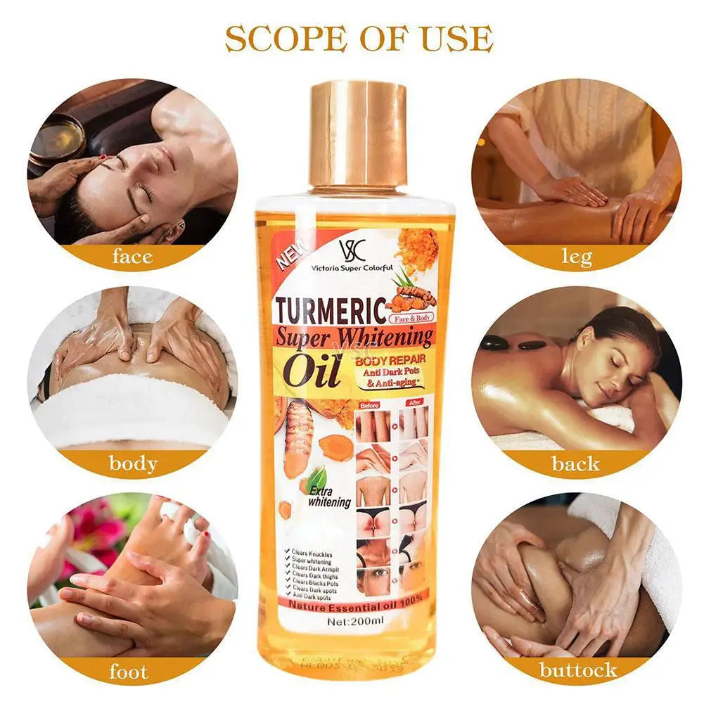 200ml Turmeric Essential Oil For Face & Body Moisturizing Hydrating Natural Rose Essential Oil Face Care Skin Care