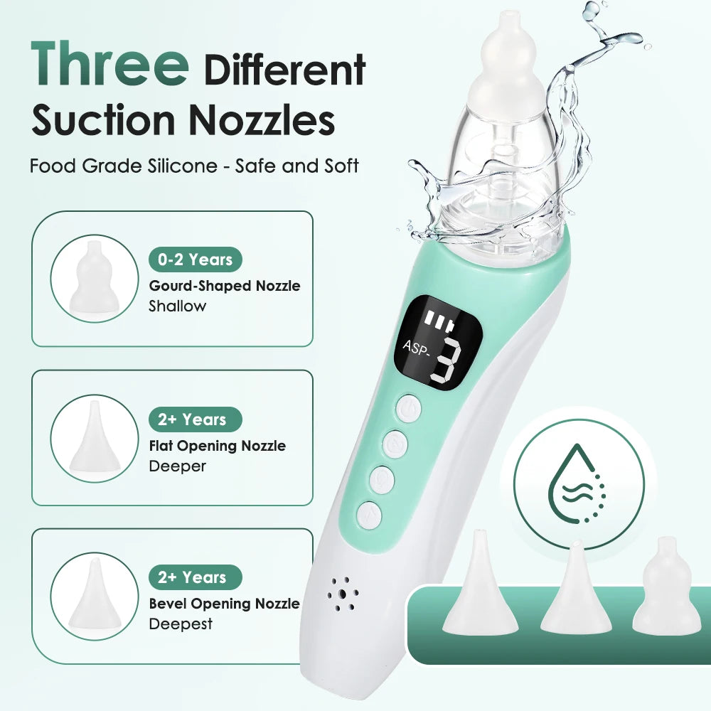 2026 New Electric Pattern Baby Nasal Aspirator Rechargeable  Newborn Nasal Cleaner Suck Out Nasal Mucus Prevent  Congestion
