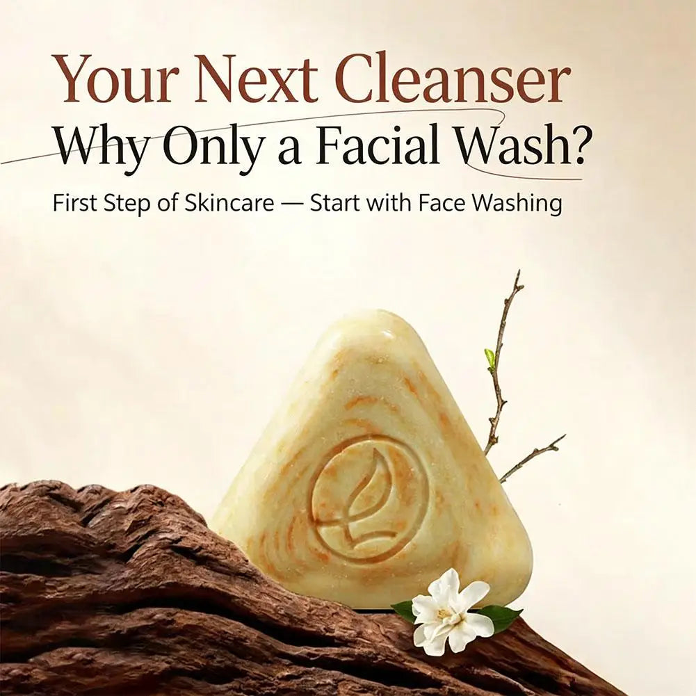 120g Face Soap with Foaming Net Seven Seed White Ancient Method for Oil Control Gentle Herbal Cleansing Skin