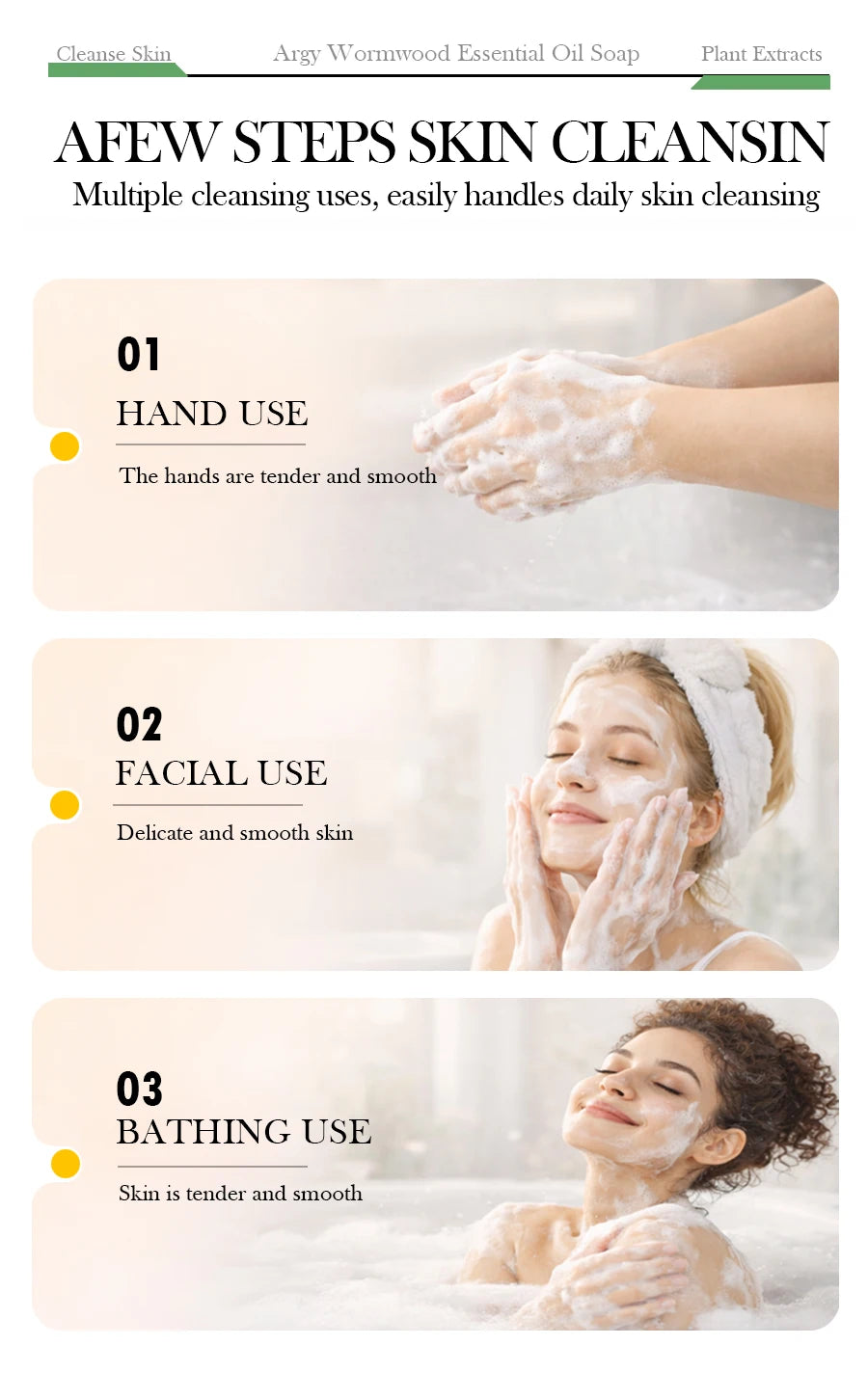 2PCS/Papaya Kojic Acid Essential Oil Soap, Vitamin C Cleansing Bath Moisturizing Skin Handmade Soap