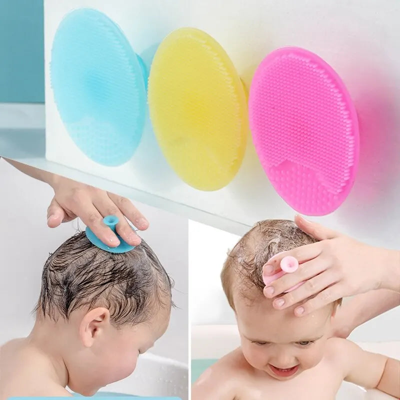 3 Color Sets Bath Brushes Wash Face Pad Facial Exfoliat SPA Facial Clean Brush Baby Shower Brushes Sponges Washer Dryer