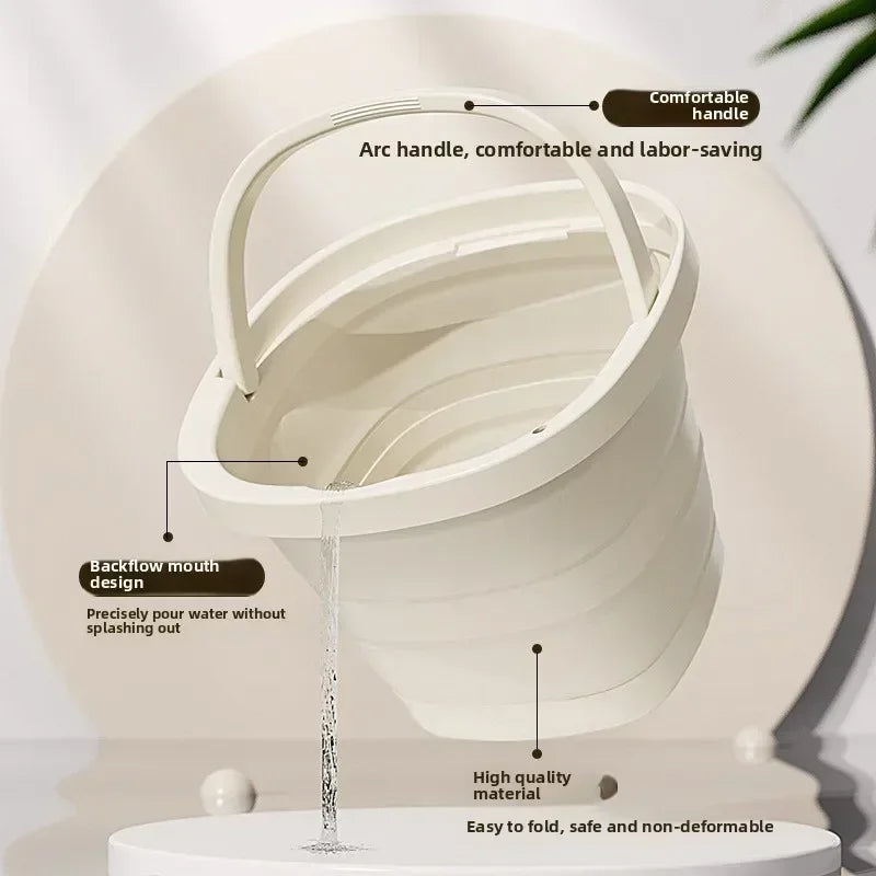 Large Capacity Foldable Water Bucket Portable Thickened Tub for Home Dorm Foot Soak Outdoor Fishing