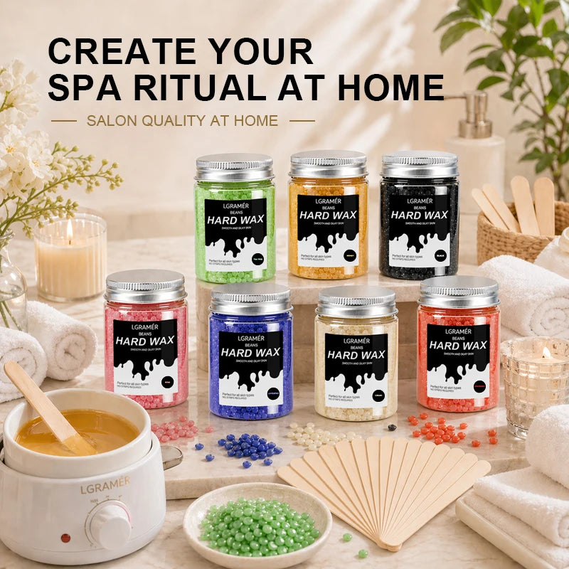 80g/380g Hard Wax Beans,Heating Hard Waxing Painless Hair Removal,Depilatory Wax Beads For Leg Armpit Full Body,Non-irritating