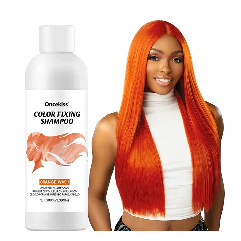 100Ml Color Fixing Purple Shampoo Lock Color Cover Gray Hair Fade Yellow After Bleach Hair Dye Long Lasting Non-irritating Care