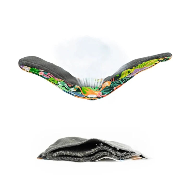 6pcs/lot Health Feminine Hygiene Bamboo Charcoal Panty Liner Reusable Waterproof Ventilate Material Menstrual Cloth Sanitary Pad