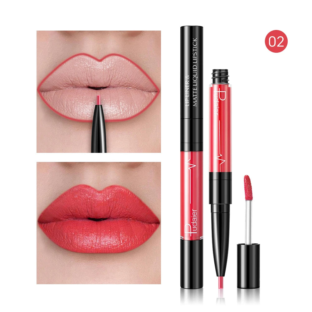 Waterproof Long Lasting Lip Liner Pencil, High Pigment Smooth Matte Lip Liner, Sweatproof Non-Fading Lip Contour Makeup
