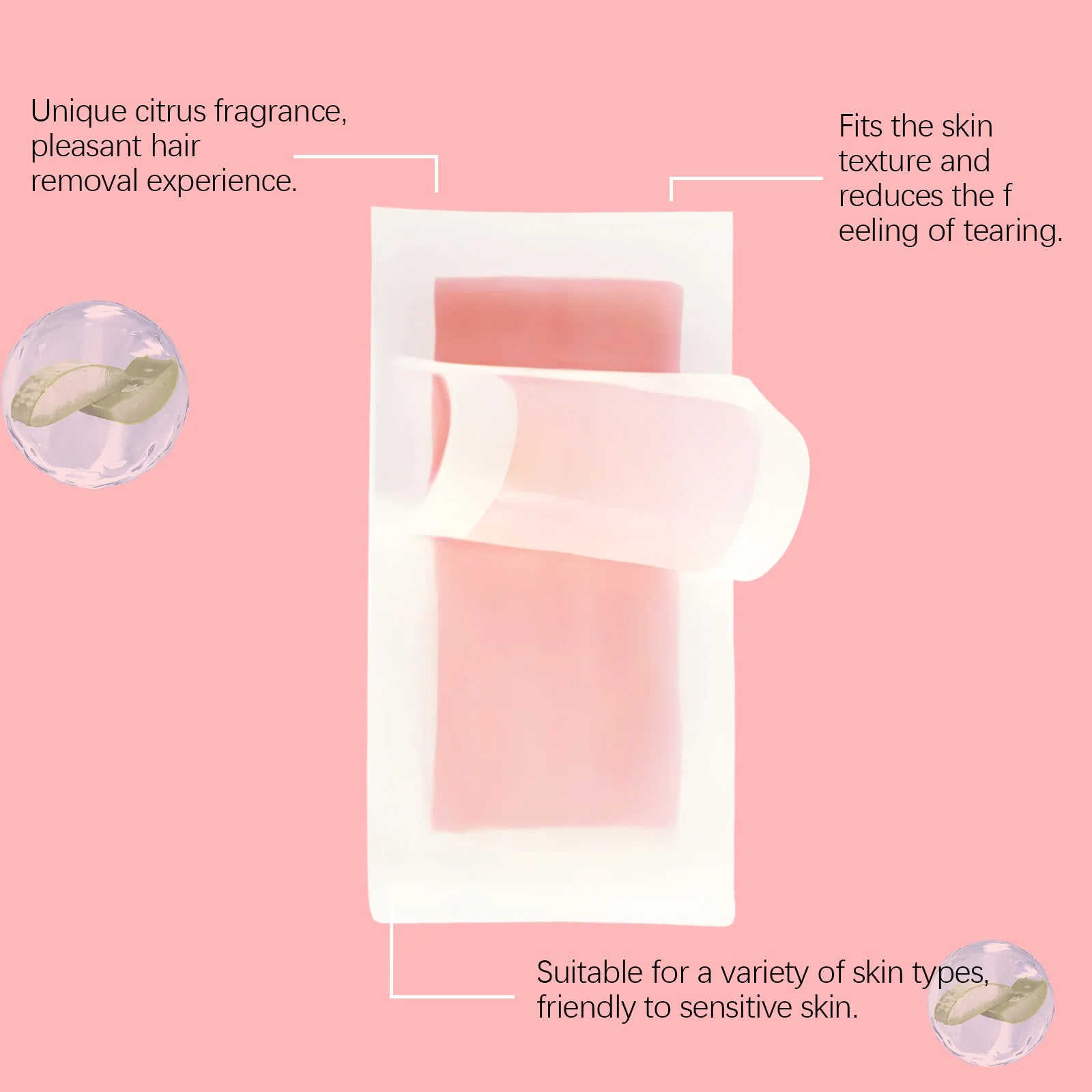Hair Removal Wax Strip Professional Depilatory Cold Wax Strip Long Lasting Smooth Effective Gentle Body Facial Depilatory