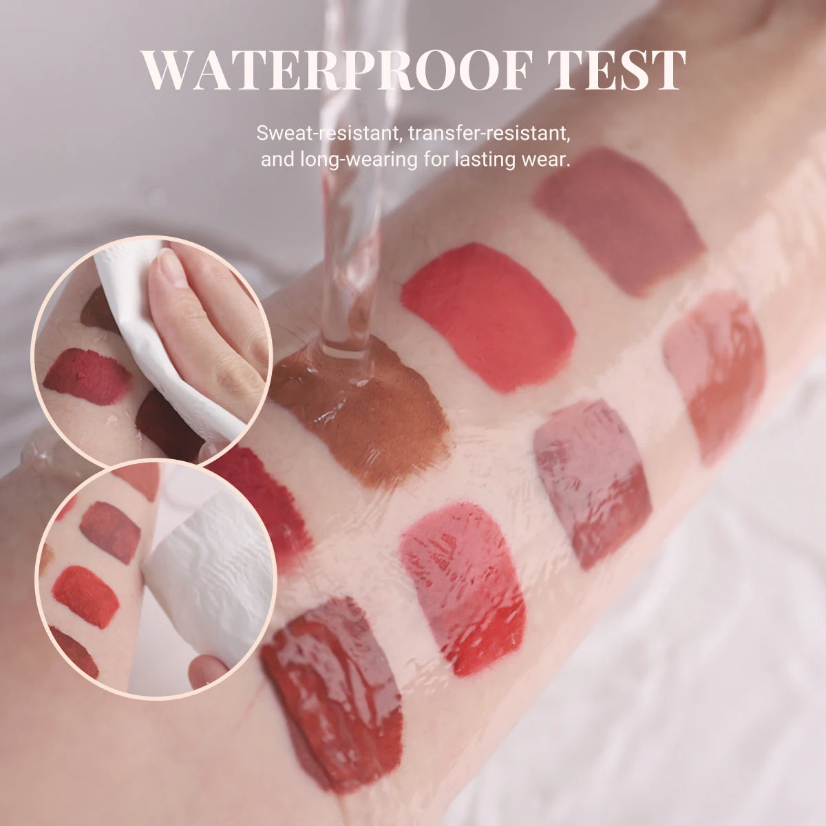 DUNUF Matte Velvet Lip Gloss, 3D Plumping & Waterproof, Square Tube Lipstick, Easy Application, 8 Shades (All-in-One)