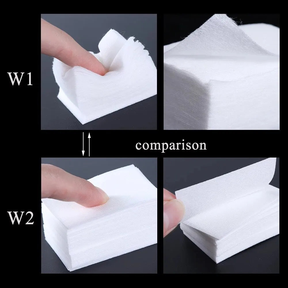 100/3000Pcs Professional Nail Wipe 100% Cotton Pads Lint-Free Nail Cotton Gel Polish Remover Nail Art Cleaning Tools