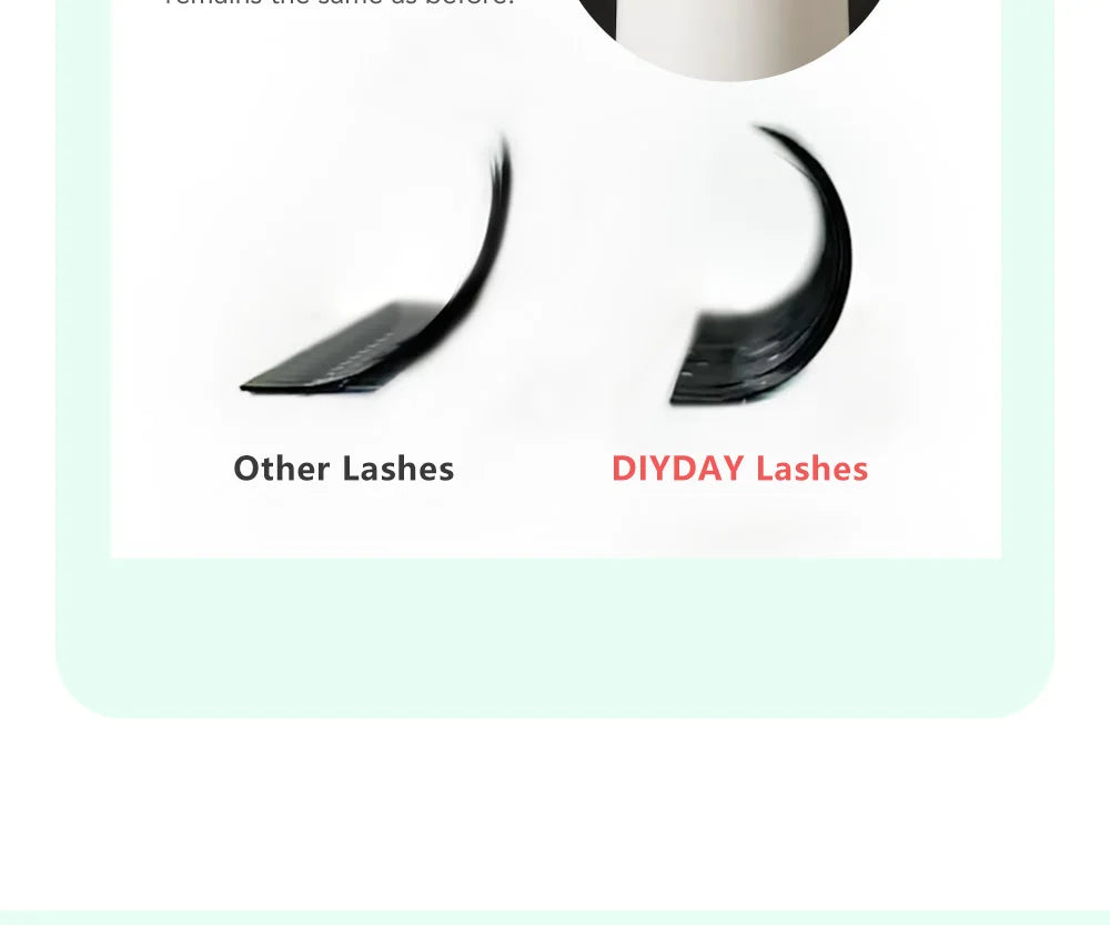 DIYDAY U-shaped 3D 4D 5D 6D Eyelash Extension New Style U Shape W Bloom Lashes Premade Fans Lightweight Fluffy Mink Faux Eyelash