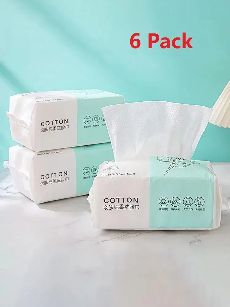 100 Pumps Thickened Disposable Face Towel 100Cotton Soft Fabric Travel Cleansing Dry Wet Makeup Remover Pearl Cotton Reusable
