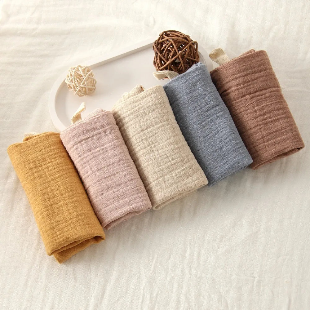 Portable High Quality 4-Layer Pure Cotton Cotton Washcloth Absorbent Soft Square Towels Gauze Cotton Towels Newborn Burp Cloth