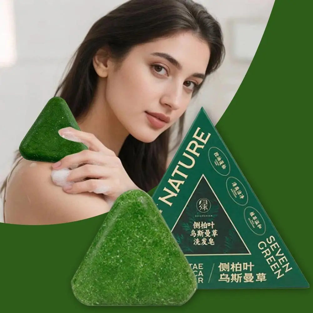 Original Platycladi Usman grass handmade shampoo soap Polygonum multiflorum anti-removal solid hair nourishing hair control oil