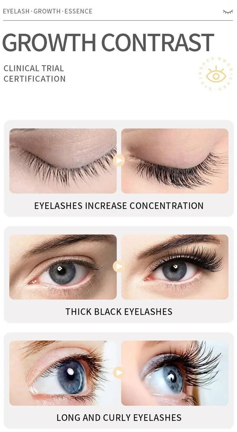 Fast Eyelash Growth Serum 7 Days Natural Eyelash Enhancer Longer Fuller Thicker Curling Lash Treatment Eye Care Products Makeup