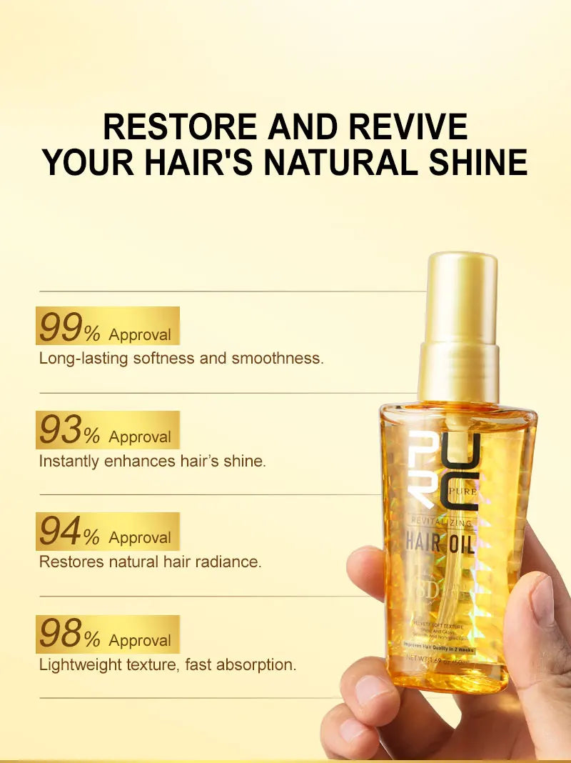 PURC Smoothing Argan Oil Hair Care Nourishing Soft Repair Damaged Frizz Hair Serum Scalp Treatment Hair Care Products