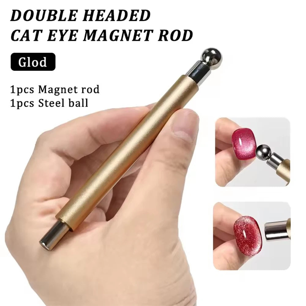 1/6Pcs Cat Eye Nail Magnet Tool Set Cat Eye Heart Magnets Nail Magnet Stick Cat Eye Gel Polish Magnets Tools Manicure